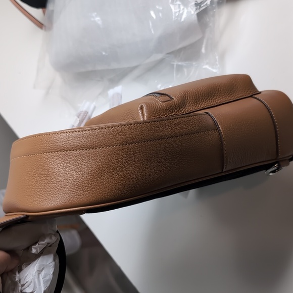 Coach 2540 Mens Refined Pebble Leather West Pack Silver/Light Saddle -Firm Price - Picture 8 of 16